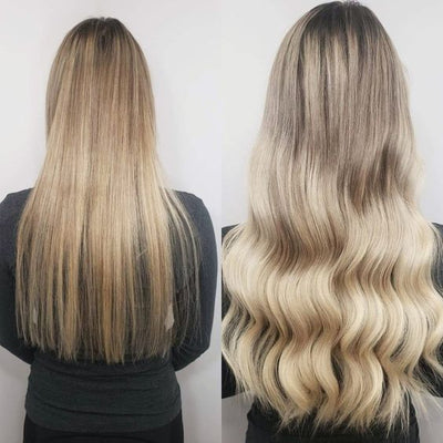 before and after with hair extensions