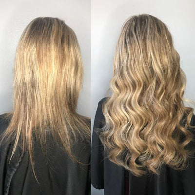 hair extensions before and after